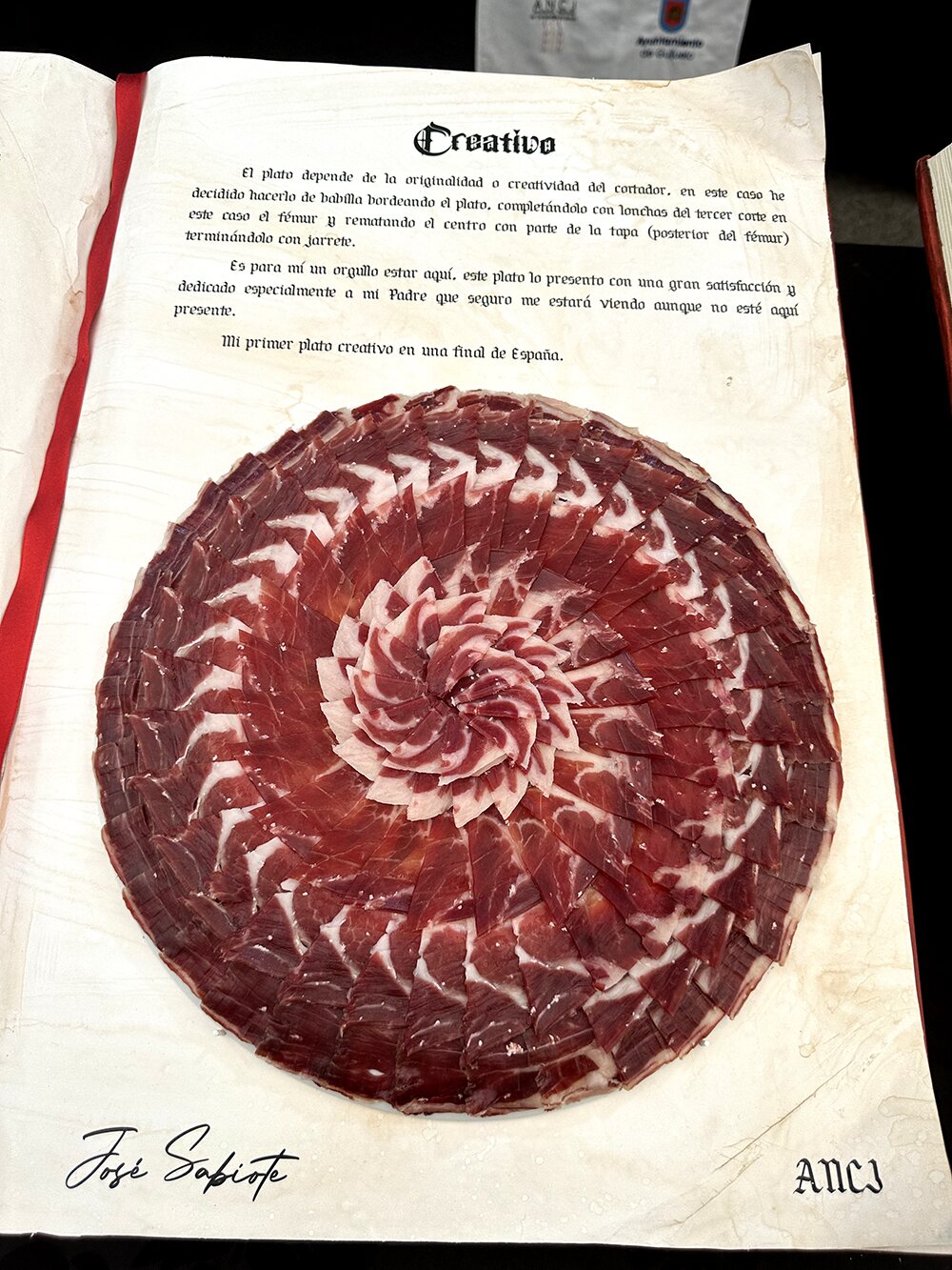 José Sabiote, premio al plato creativo